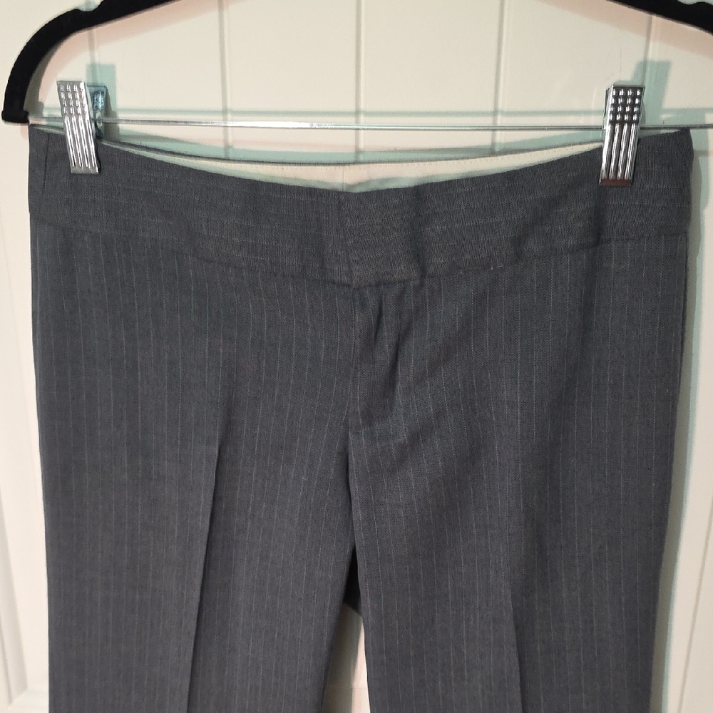 Banana Republic Women's Gray W/ Blue Pinstripes Dress Pants